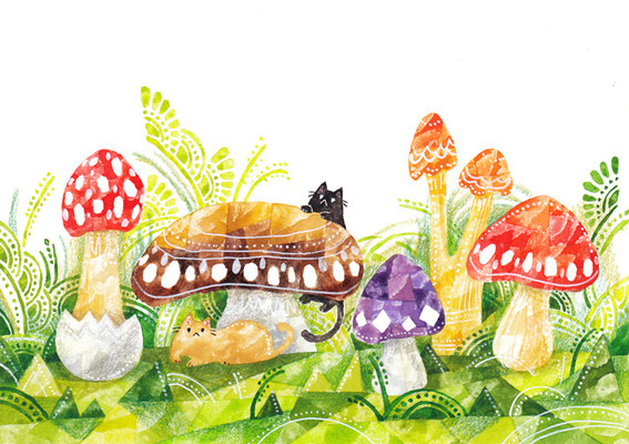 「よくしらないので」A5/水彩絵具・ペン・色鉛筆