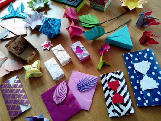 Origami Zusammenfalten Freiräume