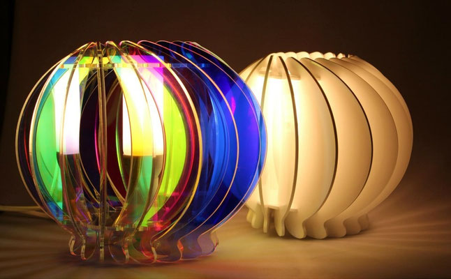 snap-together lamps; acrylic