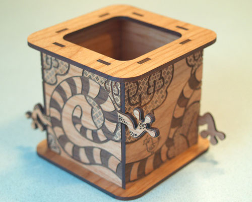 pencil box; alder wood