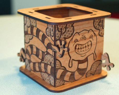 pencil box; alder wood