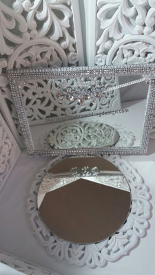 Aheena / rechteckiger Spiegel /Ayna mit Kristallen 1
