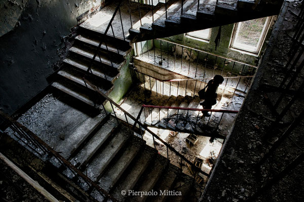 inside a building in the complex antenna Duga 3, exclusion zone