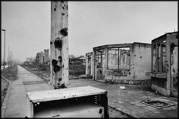 The avenue of the snipers, Sarajevo, Bosnia - Herzegovina 1997