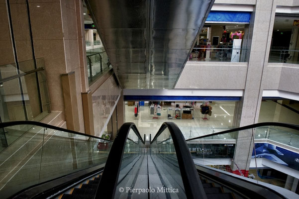 A deserted shopping centre