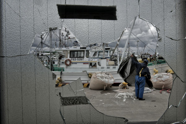 Today It is still forbidden to fish on the Fukushima sea and local fishermen have been "recycled" by the government and now with their vessels clean up the sea by the tsunami debris. Soma port