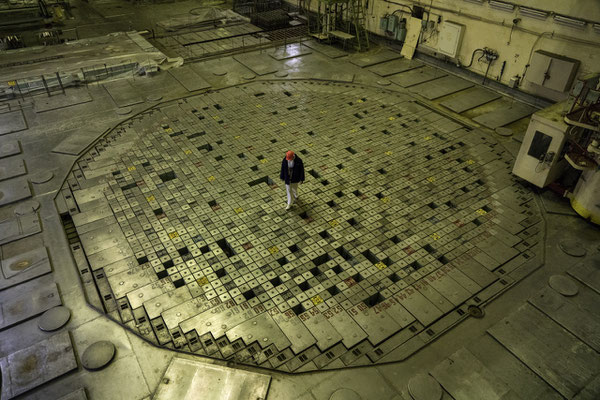 Inside reactor number 3 of the Chernobyl nuclear power plant. Chernobyl Exclusion Zone.