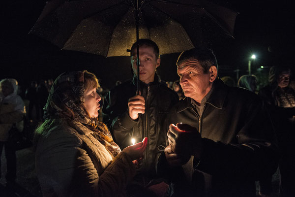 Celebrations on the anniversary of the Chernobyl accident, on April 26, in the main square of the city of Chernobyl.