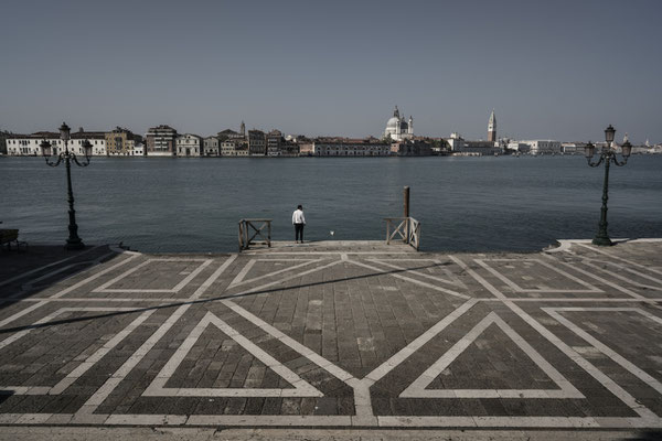 An empty Redentore Square, Giudecca