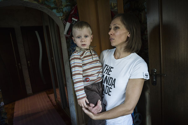 Vladik, 3, is one of the many "sons" of Chernobyl. He lives in Ivankiv, one of the most contaminated areas of Ukraine due to Chernobyl fallout and has a sad consequence: a blastoma in the lumbar spine. Vladik cannot walk and is incontinent. 