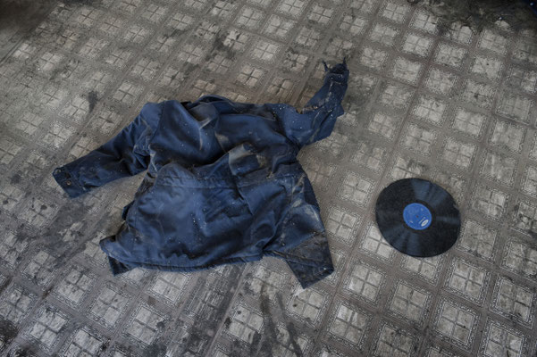 Abandoned house devastated by the tsunami, Minamisoma Fukushima "No-Go Zone", Japan.