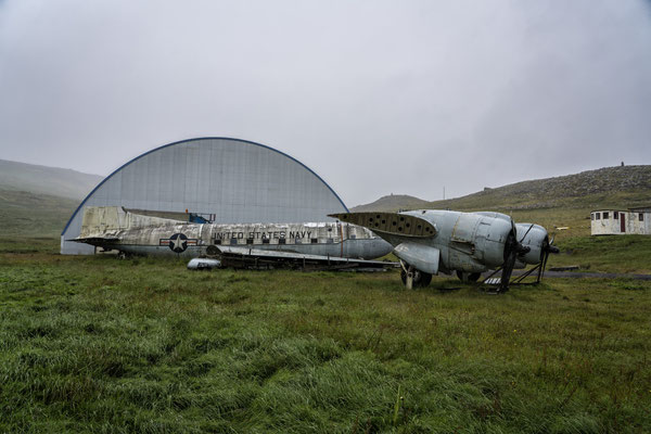 Iceland. The Egils Ólafsson museum in Hnjótur, Örlygshöfn. The remains of a Douglas C-117D belonging to the US Marines, a gift from the Keflavik US base. The museum houses a unique collection of ancient pieces from the south of the western fjords