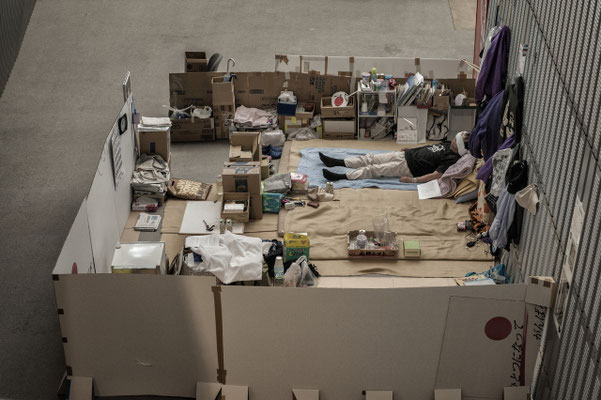 Shelters for evacuated people, Koriyama city.