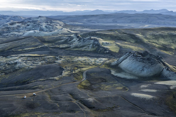 Iceland. The Craters of Laki (Lakagígar), situated in southern Iceland, in the Skaftafell national park.