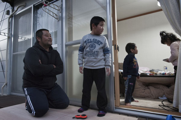 Shelters for evacuated people, Minamisoma city.