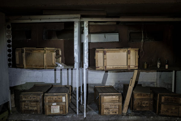 wooden boxes filled with anti-radiation materials 