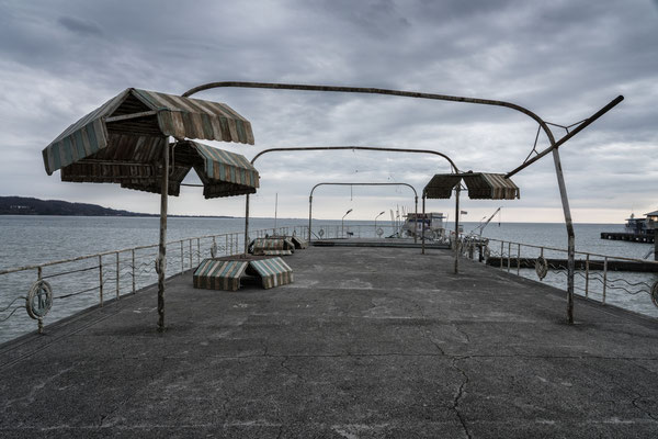 The abandoned Pier along the sea, Sukhumi