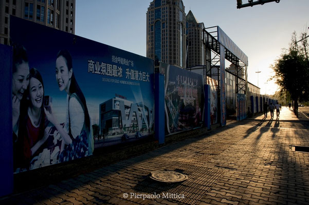 advertisment billboards of new and never finished buildings