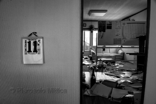 Abandoned house, Futaba city, Fukushima "No-Go Zone", Japan.