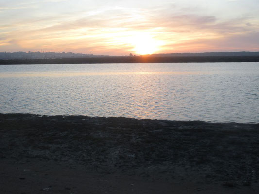 Abendstimmung am Fluss Loukos bei Larache