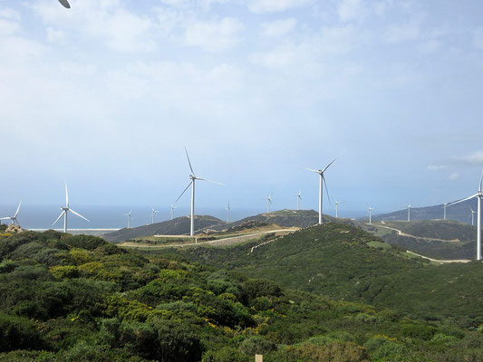 Viele grosse Windparks in Spanien