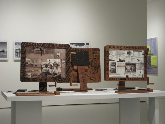 Computer aus dem "Holzzeitalter" im Kunstmuseum 