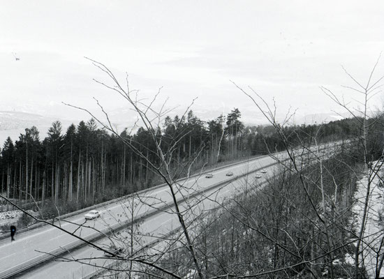Januar 1970; Autobahn N3 bei Thalwil