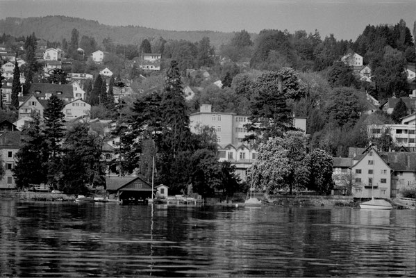 17. Mai 1979; Seeufer zw. Marbach und Ludretikon- Fabrikgebäude Schwarzenbach & Co