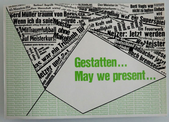 Klappkarte "Gestatten ... May we present" (Hrsg.: Borussia)