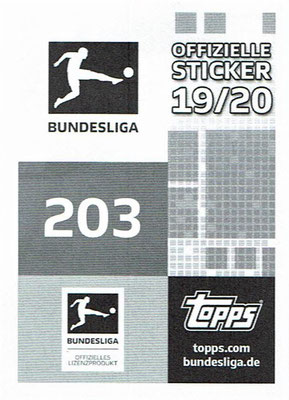 Rückseite Topps Sticker 2019-20