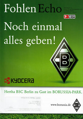 Fohlenecho gegen Hertha BSC (Titelseite)