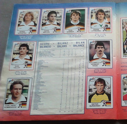 PANINI FOOTBALL SUPERSTARS 1984 GERMANY-DEUTSCHLAND-KARL-HEINZ FORSTER