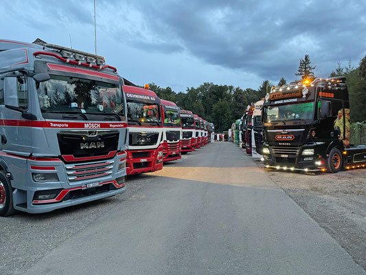 LKWs am Truckertreff Rheinfelden 2025 der Waser AG