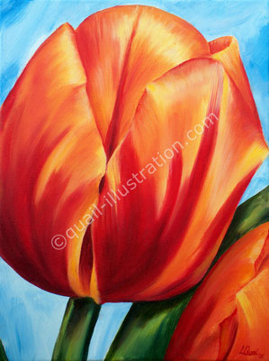 Tulpe in Öl