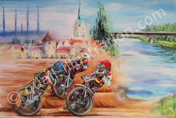 Neustadt verbindet (uns) 2021, Acryl Größe 80 x 120 cm