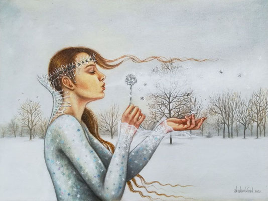 "Prodigios de invierno", Öl auf Malkarton, 40cm x 50cm