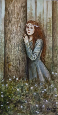 "Andanzas de Ofelia", Aquarell, 19.5cm x 10cm