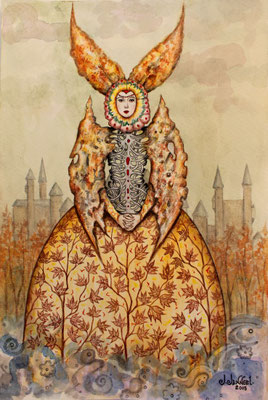 "El hada del otoño", Aquarell, 30cm x 20cm
