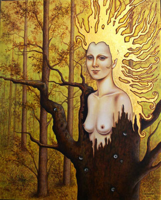 "La vida que renace", Öl auf Baumwolle, 50cm x 40cm