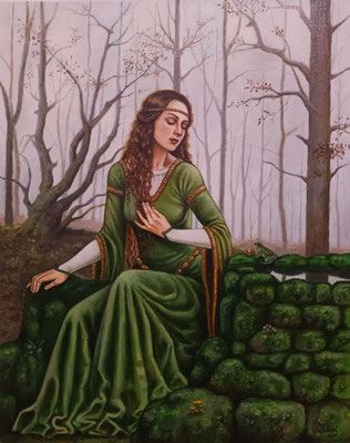 "El rey rana II". Öl auf Baumwolle, 40cm x 50cm