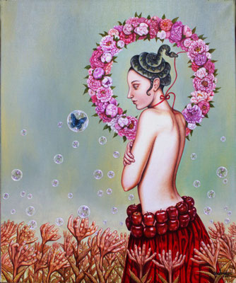 "Las ilusiones y lo verdadero", Öl auf Leinwand, 60cm x 50cm