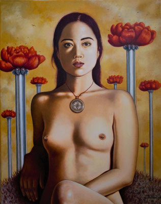 "Las horas secadas sin sol" Öl auf Baumwolle, 50cm x 40cm