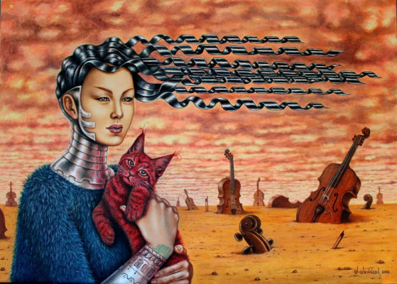 "Buscando al creador de prodigios", Öl auf Baumwolle, 50cm x 70cm