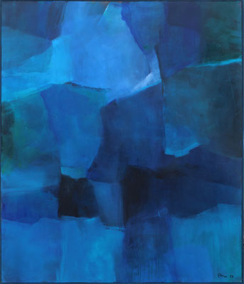 Blauer Klang / 120 x 140 cm / Acryl auf Leinen / 2024