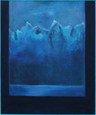 Bergfenster / 100 x 120 cm / Acryl auf Leinwand / 2024