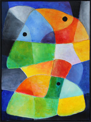 Weder Fisch noch Vogel / 61 x 81 cm / Acryl a. Textil / 2022