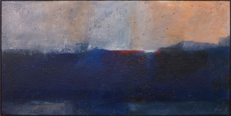 Landschaft 1 /  Mischtechnik / 60 x 120cm / 2018. (Privatbesitz)