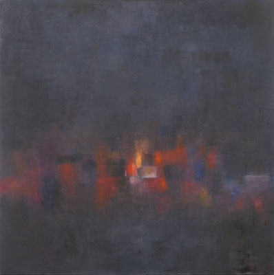 Hauch / Oel auf Textil / 140 x 140cm / 2017