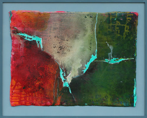 Reptilisch / Mischtechnik a. Gips/Filz / 57 x 71 cm / 2022