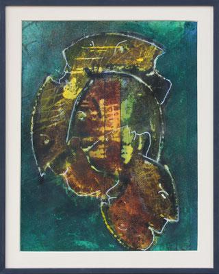 Köpfe 4 / 60 x 74 cm / Mischtechnik a. Papier / 2022